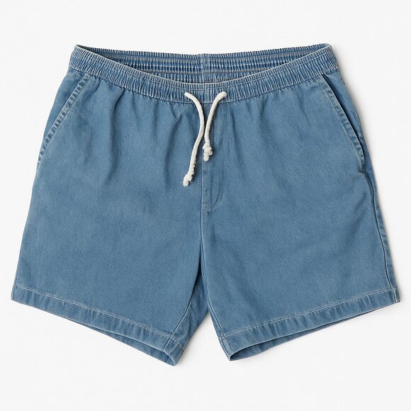 American Apparel Vintage Denim Shorts with Drawstring - Picture 1 of 5